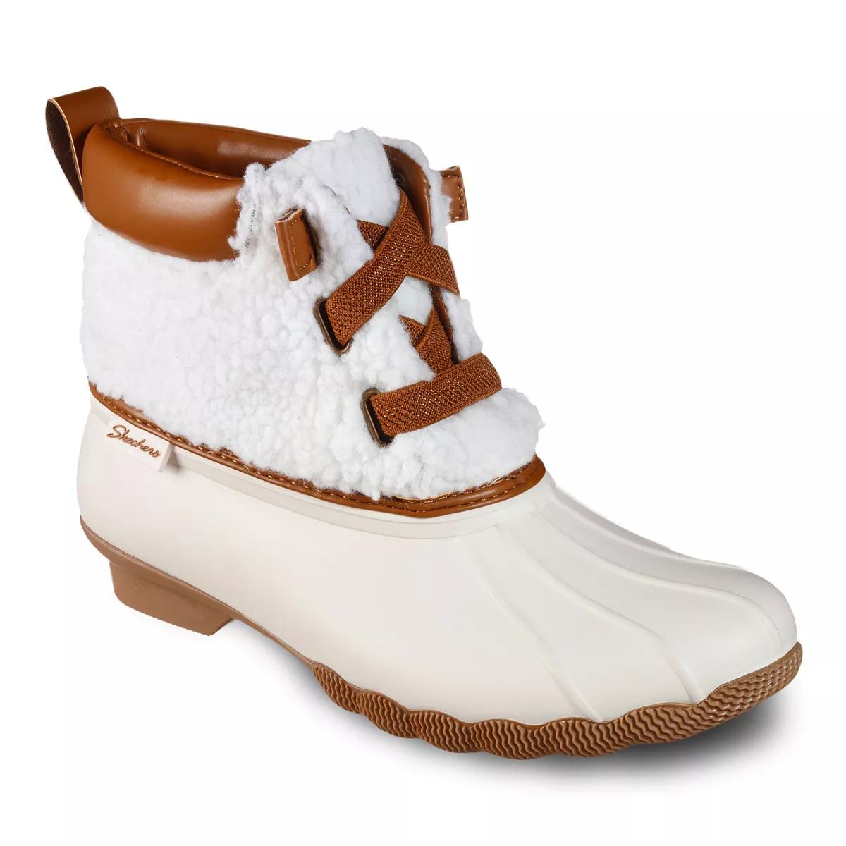 Skechers Pond Sherpa Snuggle Womens Waterproof Duck Boots for $20.39