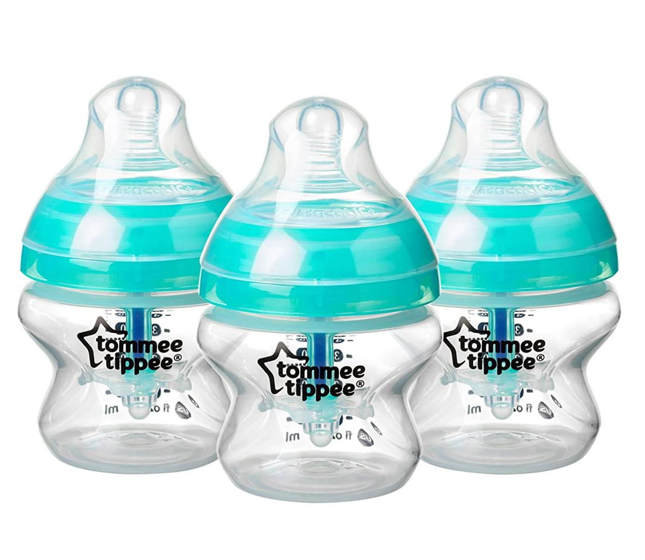 3 Tommee Tippee Anti-Colic Baby Bottles with Heat-Sensing for $11.04