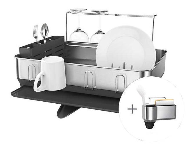 simplehuman Steel Frame Dishrack and Sink Caddy for $74.99 Shipped