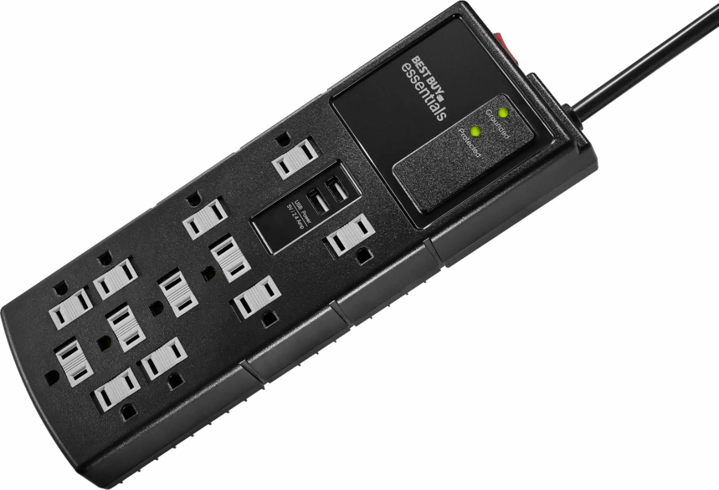 12-Outlet Essentials Surge Protector Strip for $8.99