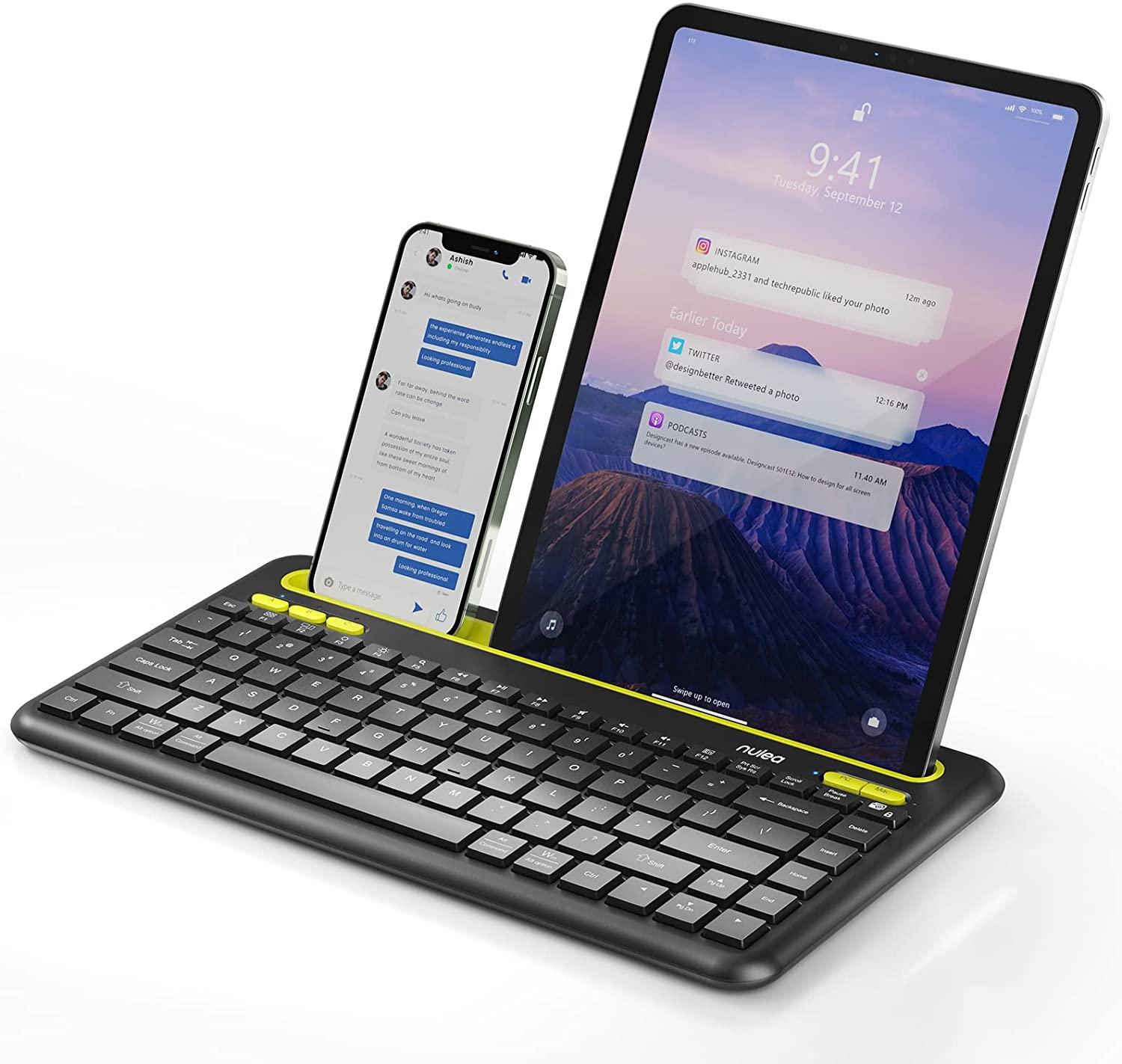 Apple or Android Bluetooth Keyboard with Cradle for $14.99 Shipped