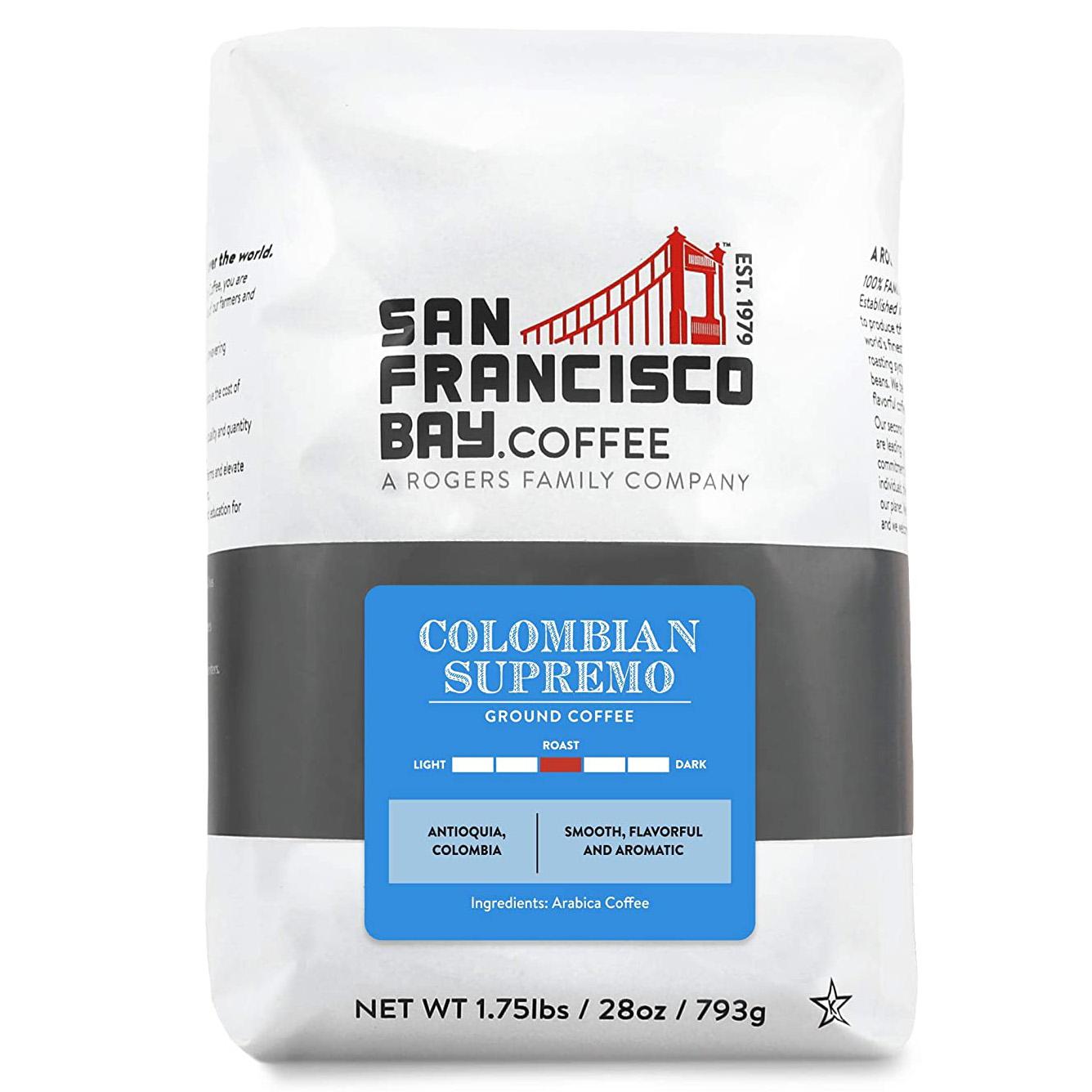 San Francisco Bay Ground and Whole Coffee Beans 30% Off