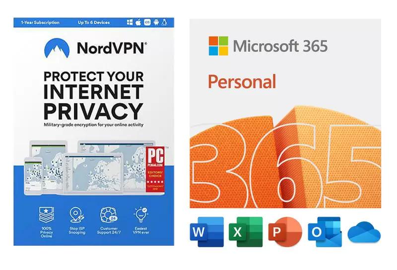 Microsoft 365 Personal Subscription with NordVPN 12-Month Subscription for $29.99