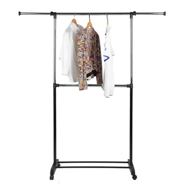 Room Essentials 70in Adjustable Double Rod Garment Clothing Rack for $8