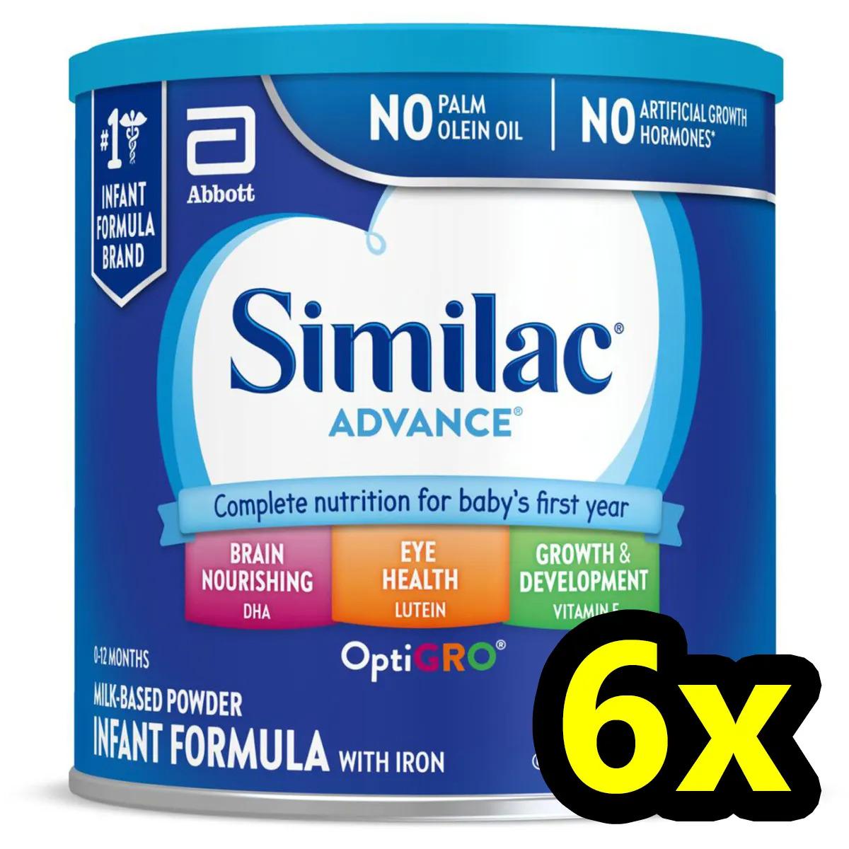 Similac Advance Infant Formula Powder 6 Cans for $111.49 Shipped