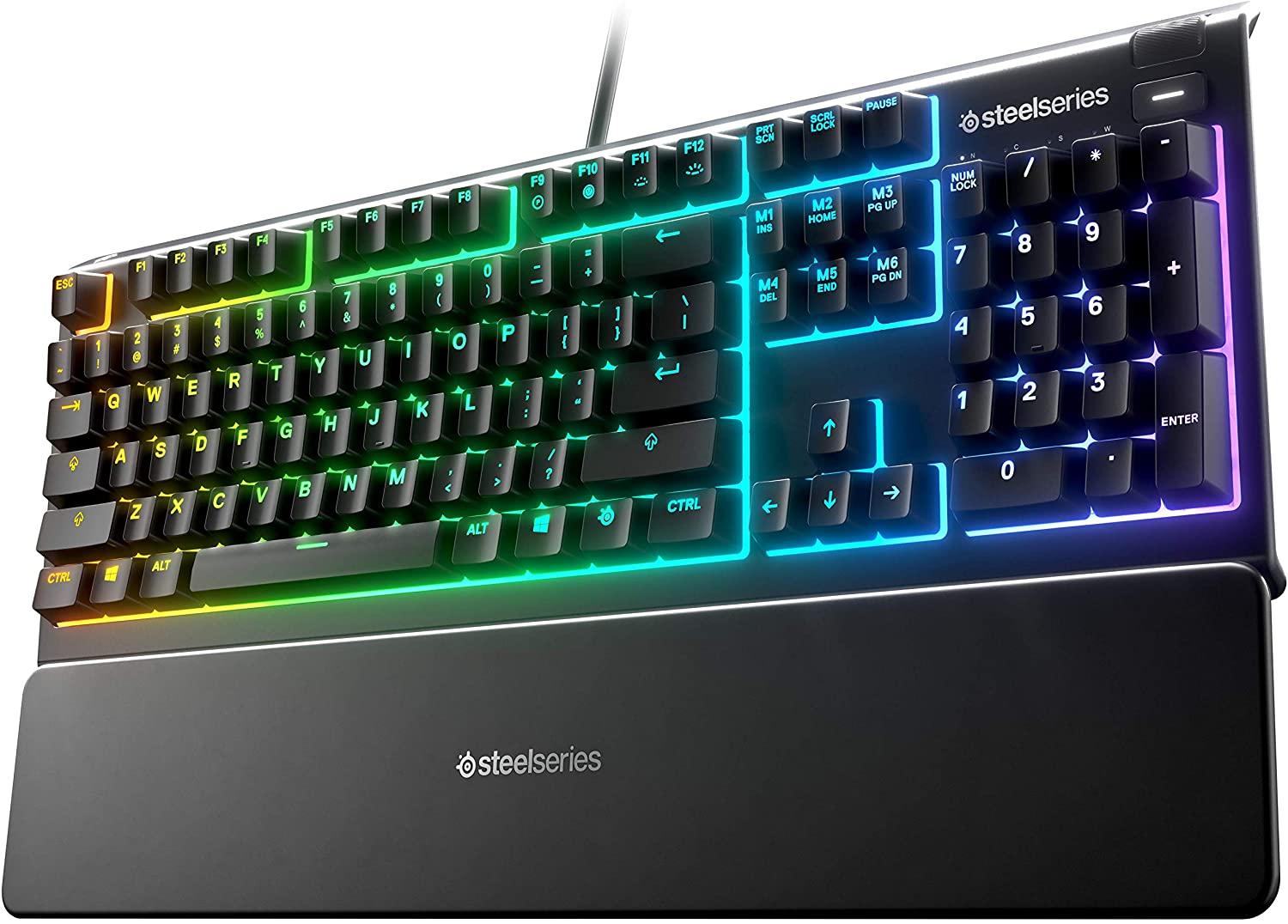 SteelSeries Apex 3 Whisper Quiet RGB Gaming Keyboard for $34.99 Shipped