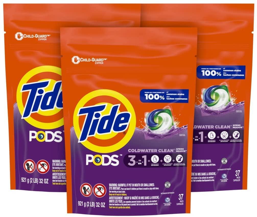 111 Tide PODS Laundry Detergent Soap Pods for $17.10 Shipped