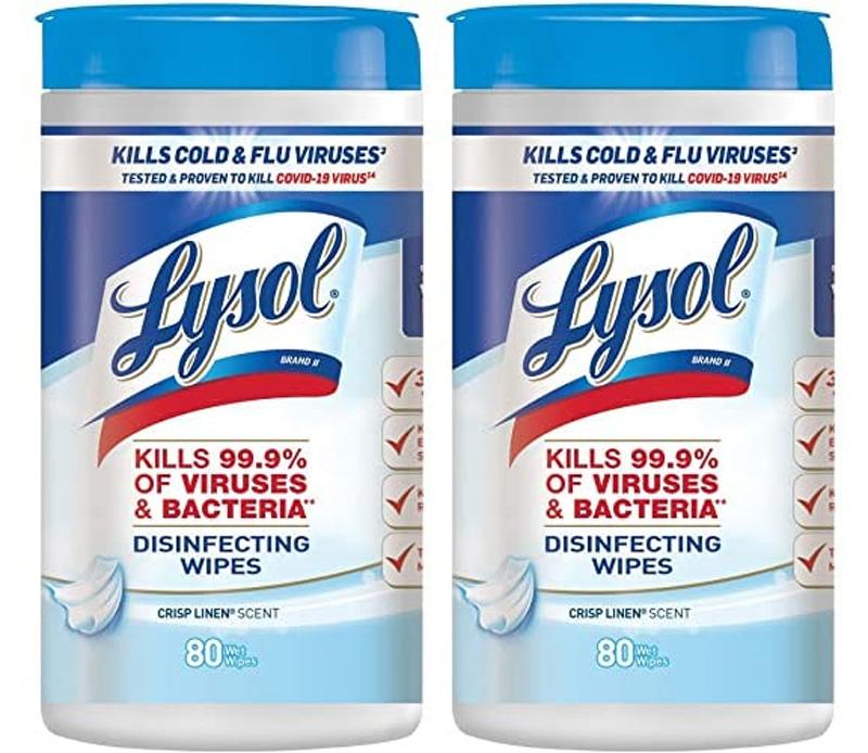 2 Lysol Disinfecting Wipes Crisp Linen for $4.99
