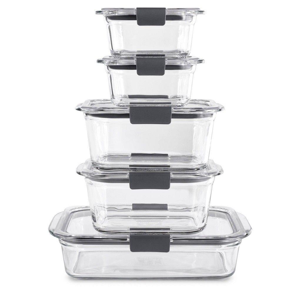 Rubbermaid 10-Piece Brilliance Glass Food Storage Set for $25.49