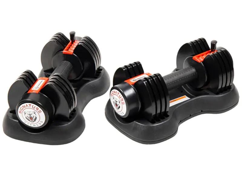 Pair of Signature Fitness 25lbs Quicklock Adjustable Dumbbell for $67.15 Shipped