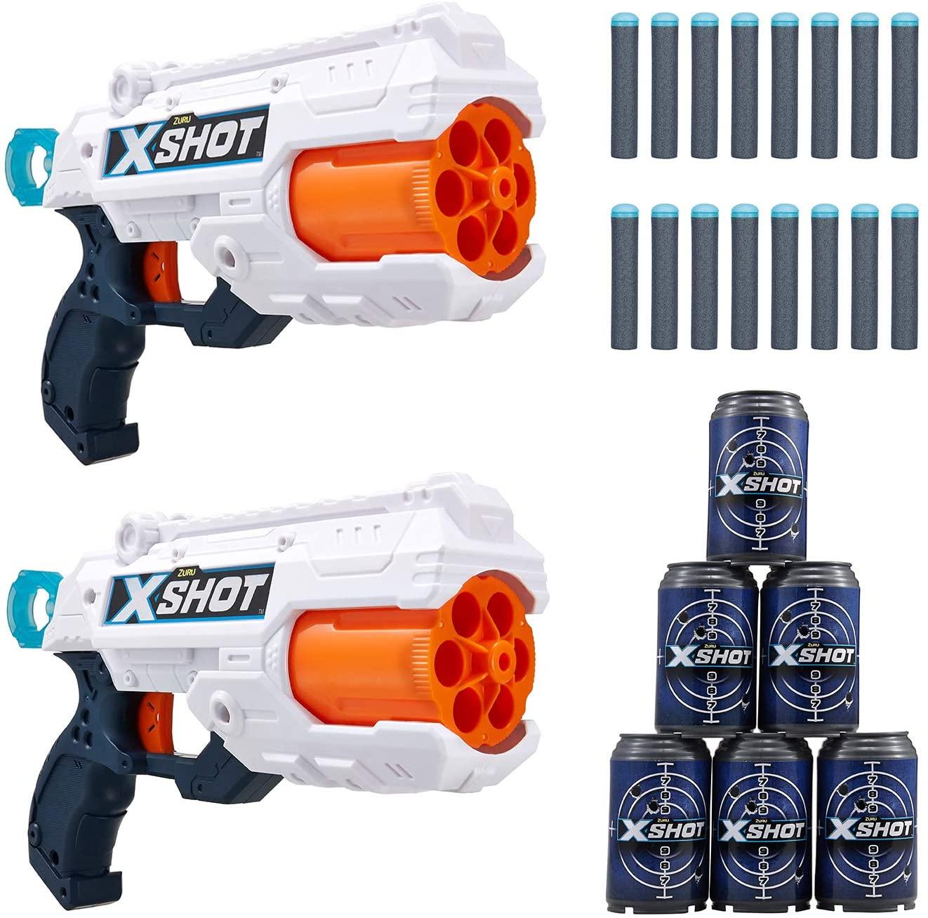 2 X-Shot Reflex 6 Foam Dart Blasters with 16 Darts for $7.79