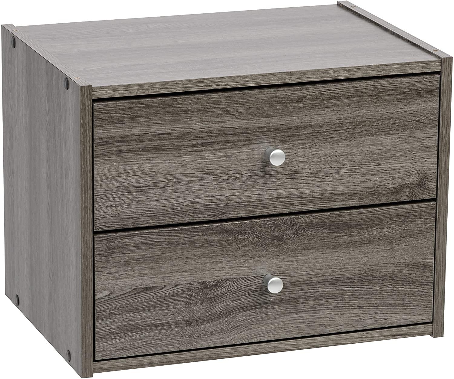 IRIS USA SBDR Modular Wood Stacking Storage Box with Drawer for $24.99