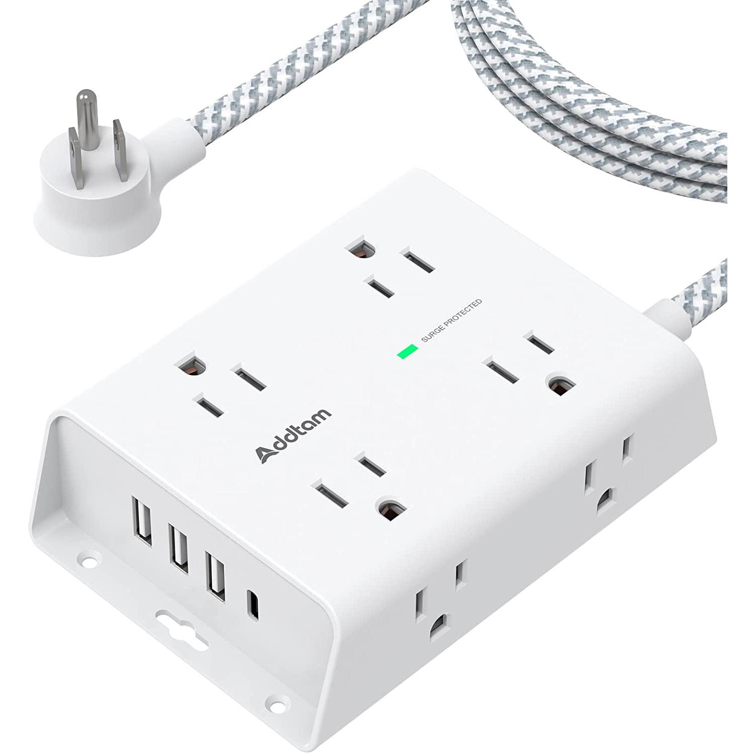 Surge Protector 8 Outlets 4 USB Ports Power Strip for $14.09