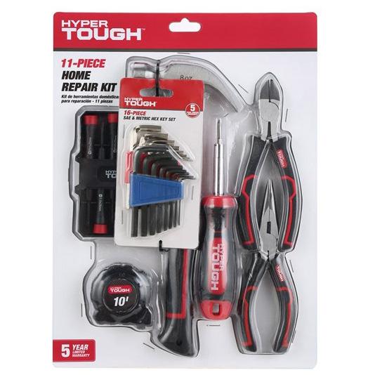 Hyper Tough 27-Piece Home Repair Tool Kit for $10