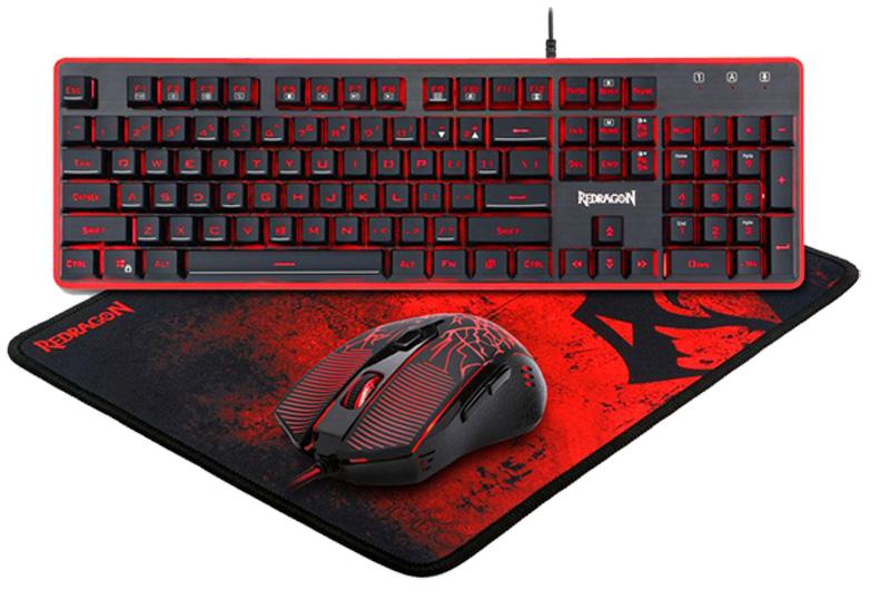 Free Redragon S107 Gaming Keyboard Mouse Mousepad at Micro Center