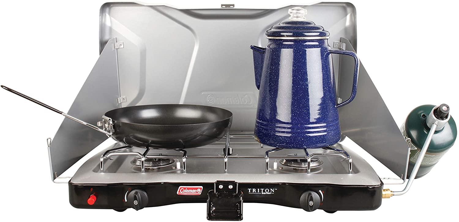 Coleman Triton 2-Burner Instant Start Propane Camping Stove for $78.99 Shipped