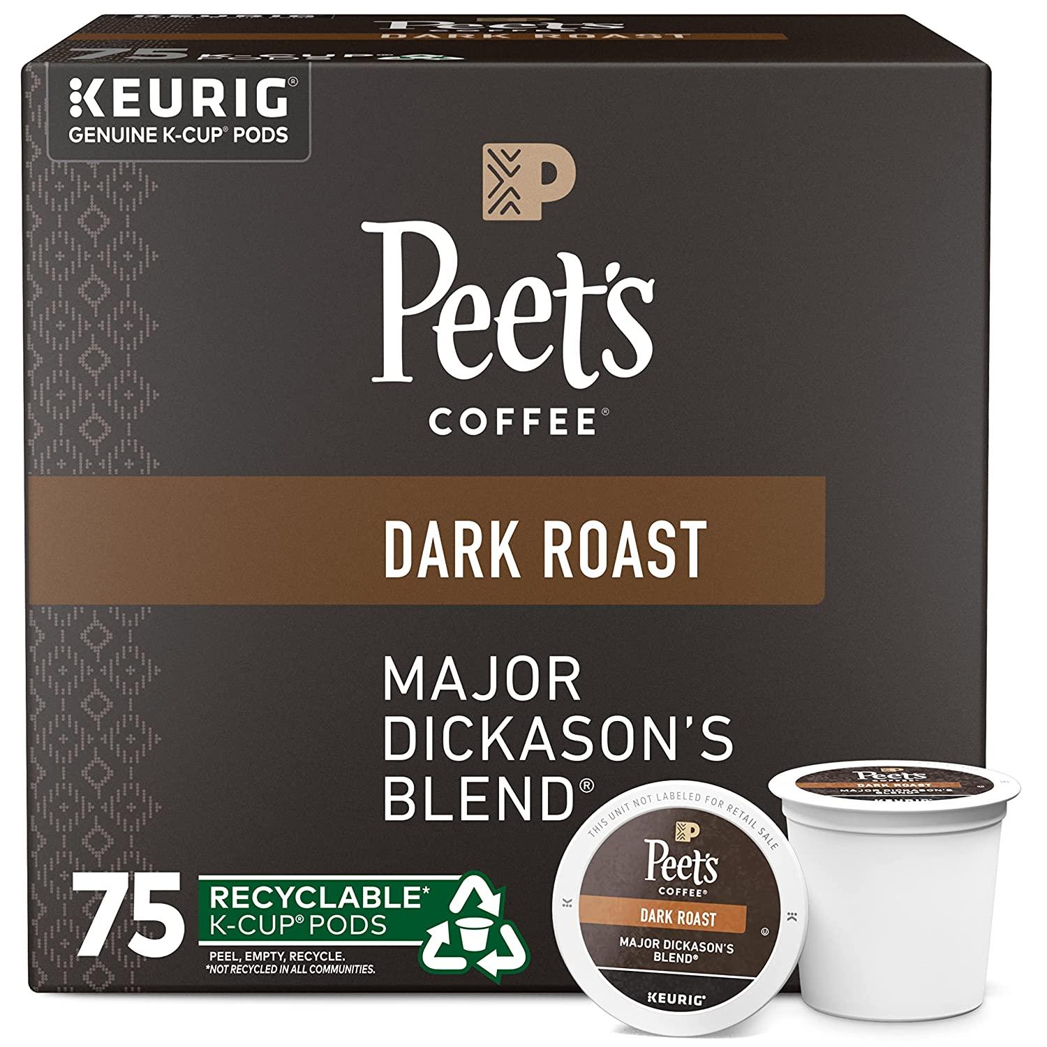 75 Peets Coffee Dark Roast K-Cup Pods for $29.29 Shipped