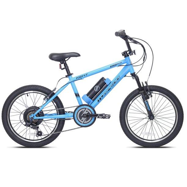 Kent 20in Torpedo Ebike Blue Electric Bicycle for $148 Shipped