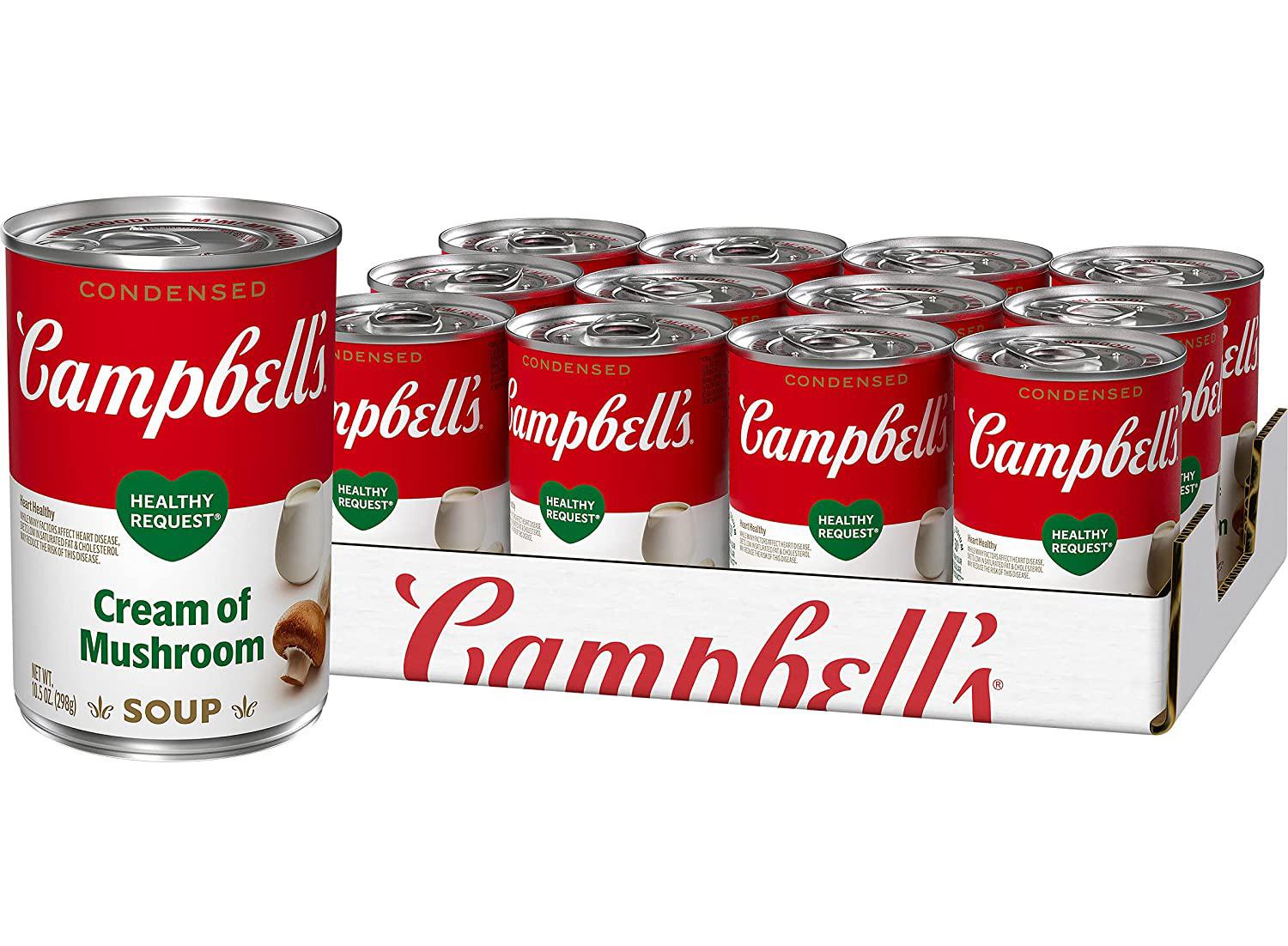 12 Campbell Condensed Healthy Request Cream of Mushroom Soup for $8.99 Shipped