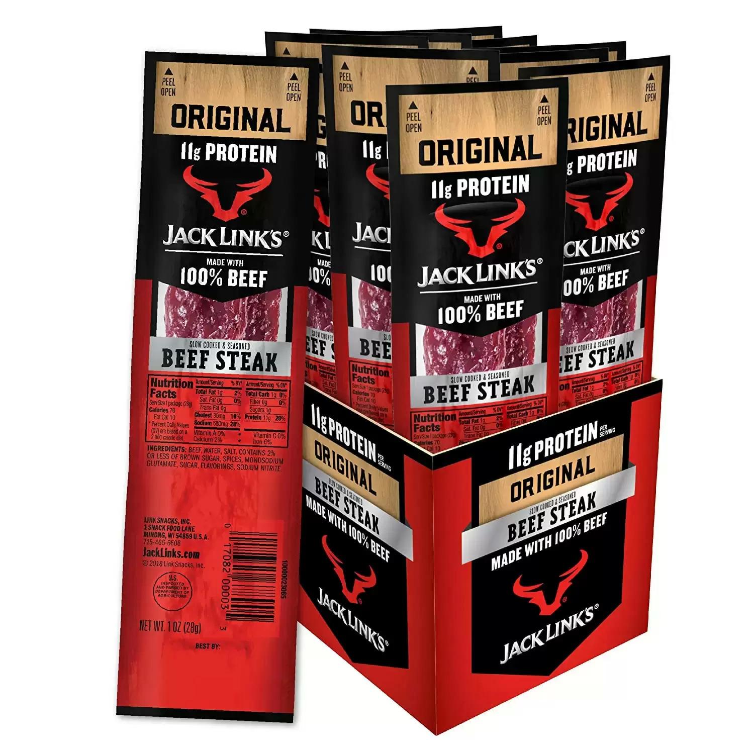 12 Jack Links Premium Cuts Beef Steak for $11.76 Shipped