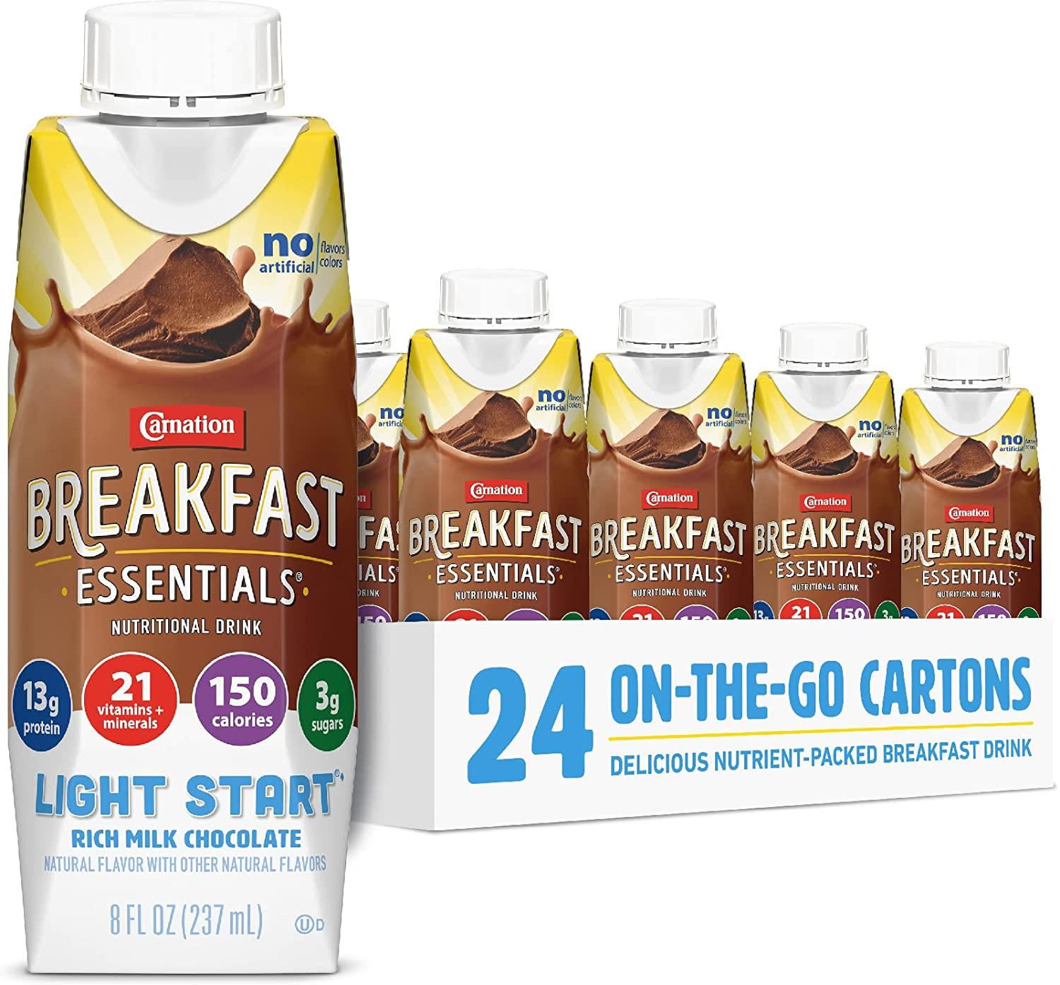 24 Carnation Breakfast Essentials Light Start Drinks for $18.48 Shipped