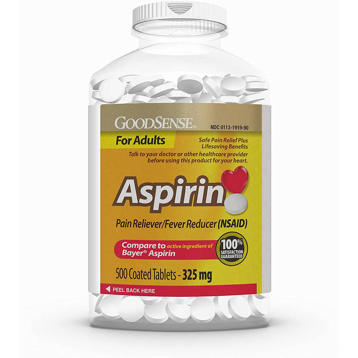 GoodSense Aspirin Pain Reliever Tablets for $2.84 Shipped