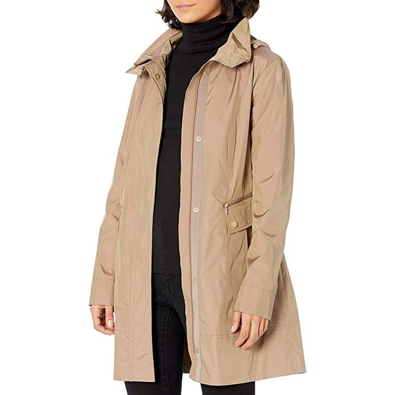 Cole Haan Womens Packable Hooded Rain Jacket for $39.97 Shipped