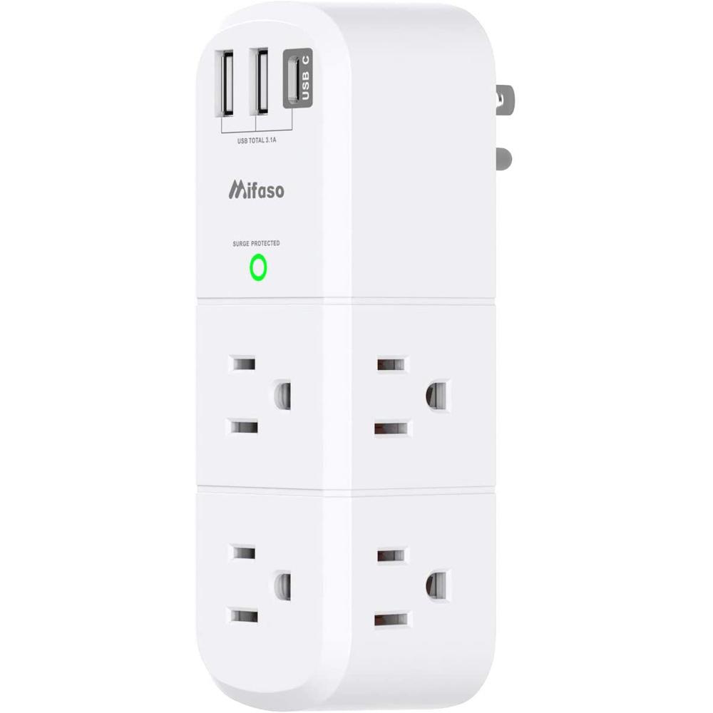 USB 6 Outlet Extender Surge Protector for $11.28