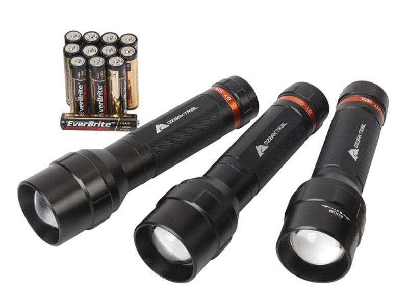 3 Ozark Trail LED 500 Lumens Flashlights for $7.82