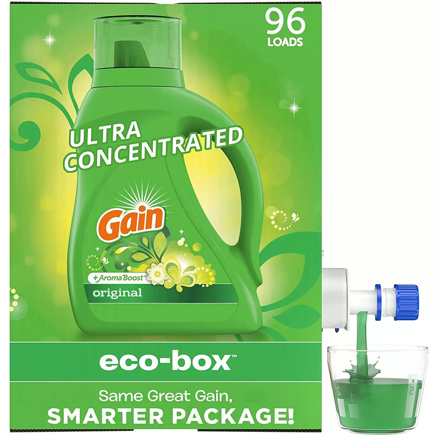 Gain HE Liquid Laundry Detergent Soap Eco-Box for $9.42 Shipped