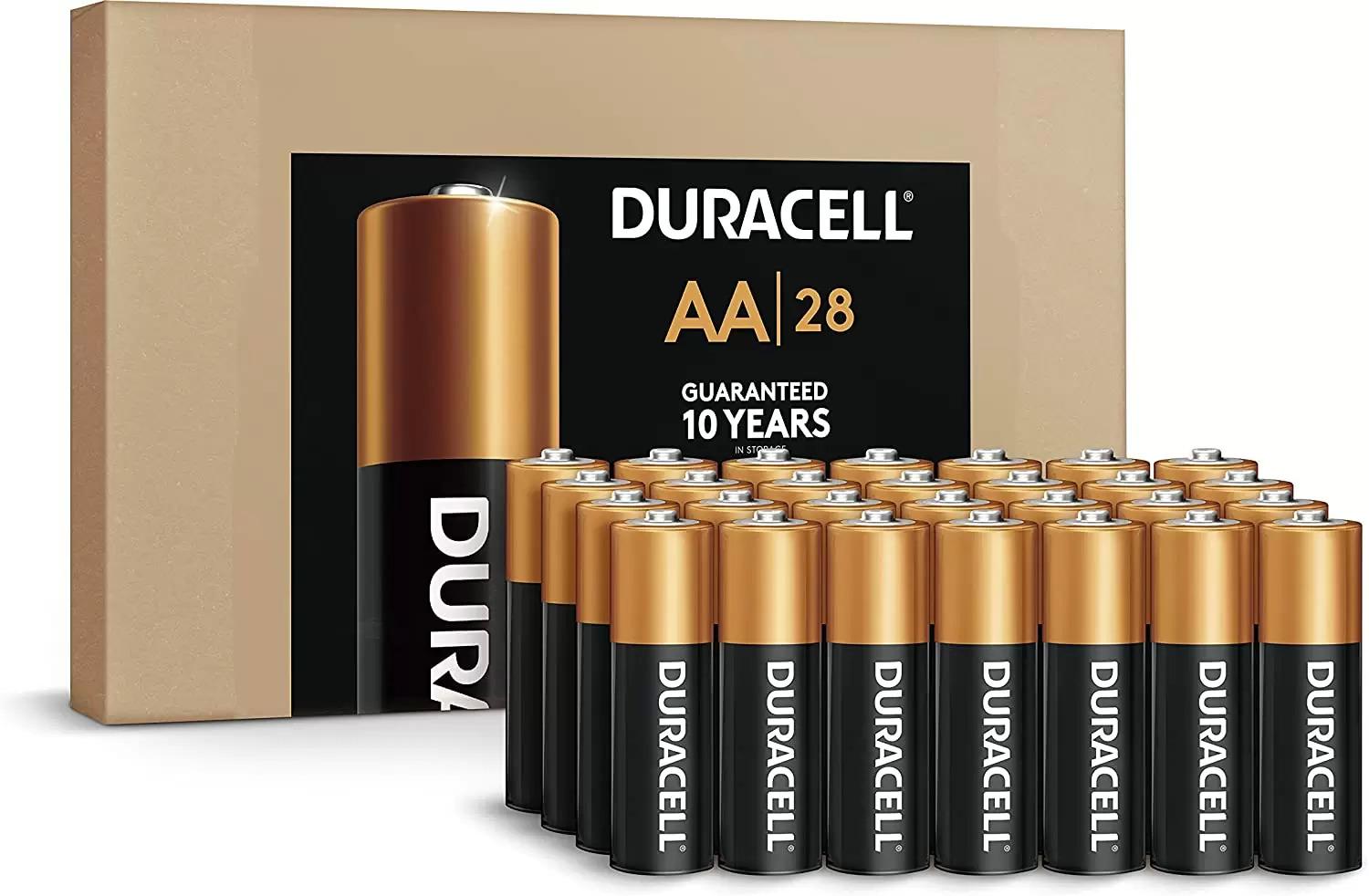 28 Duracell Coppertop AA Batteries for $12.63 Shipped