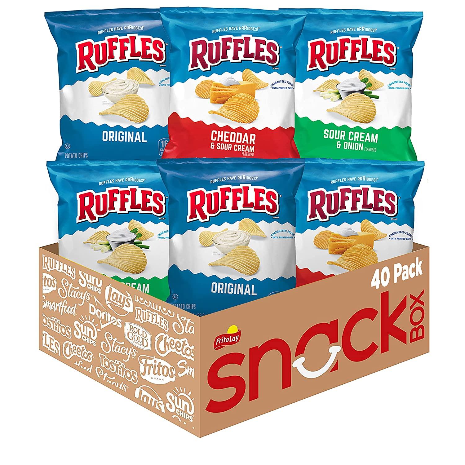 40 Ruffles Potato Chips Variety Pack for $11.77 Shipped