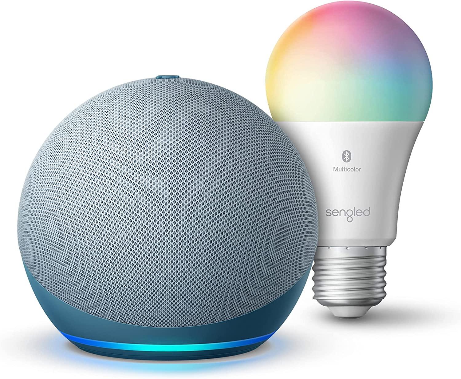 Echo Dot 4th Gen with Sengled Color Bulb for $19.99