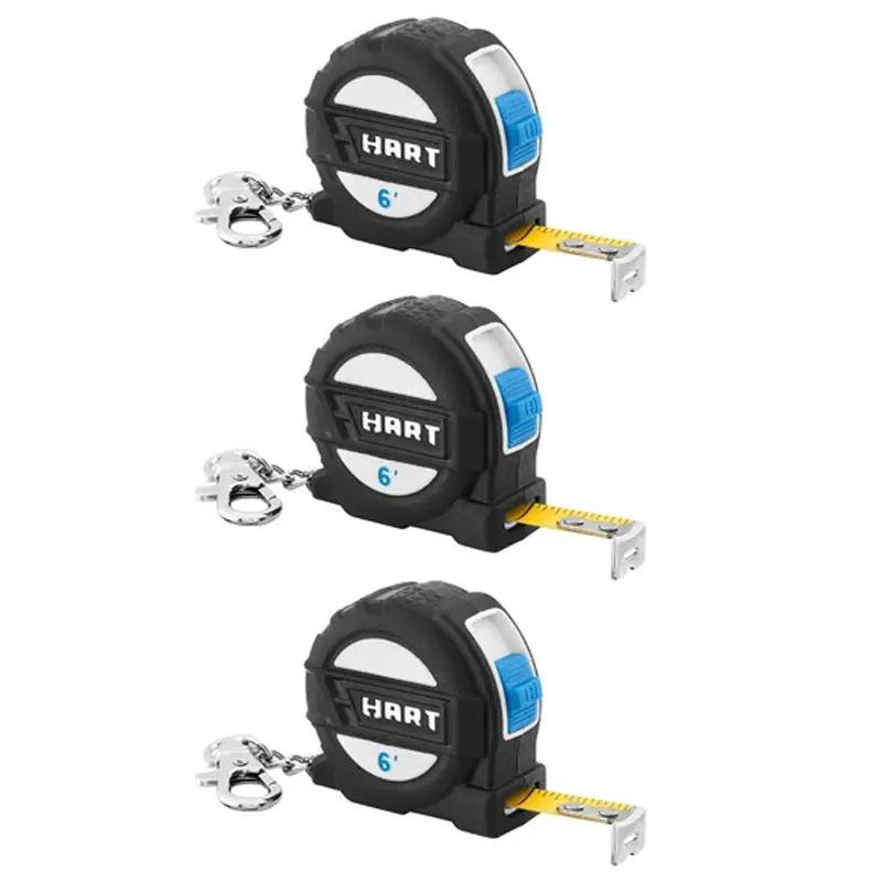 Hart 6ft Compact Wide-Blade Tape Measure Keychain for $5