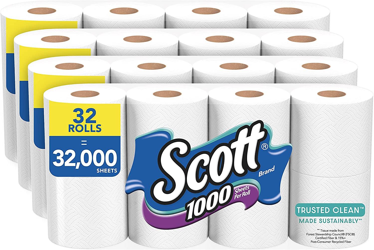 Scott Trusted Clean Toilet Paper 32 Rolls for $18.50 Shipped