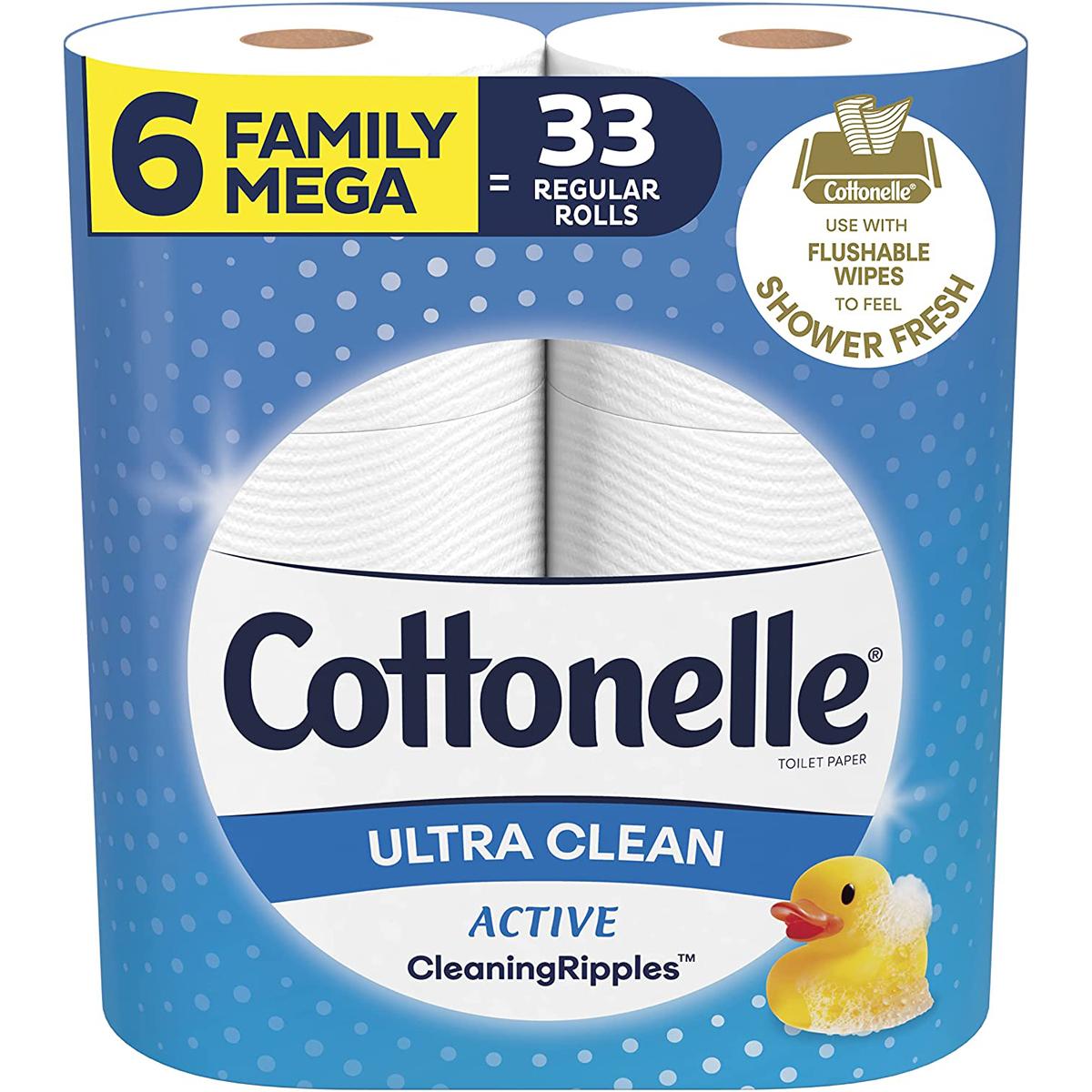 6 Cottonelle Ultra Clean Family Mega Rolls Toilet Paper for $7.88 Shipped