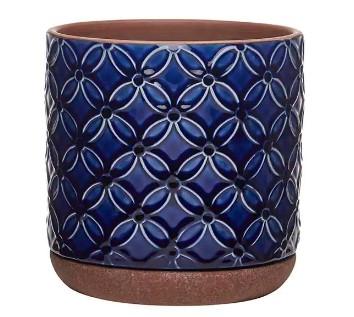 Southern Patio Griffy Blue Ceramic Indoor Pot for $4.98