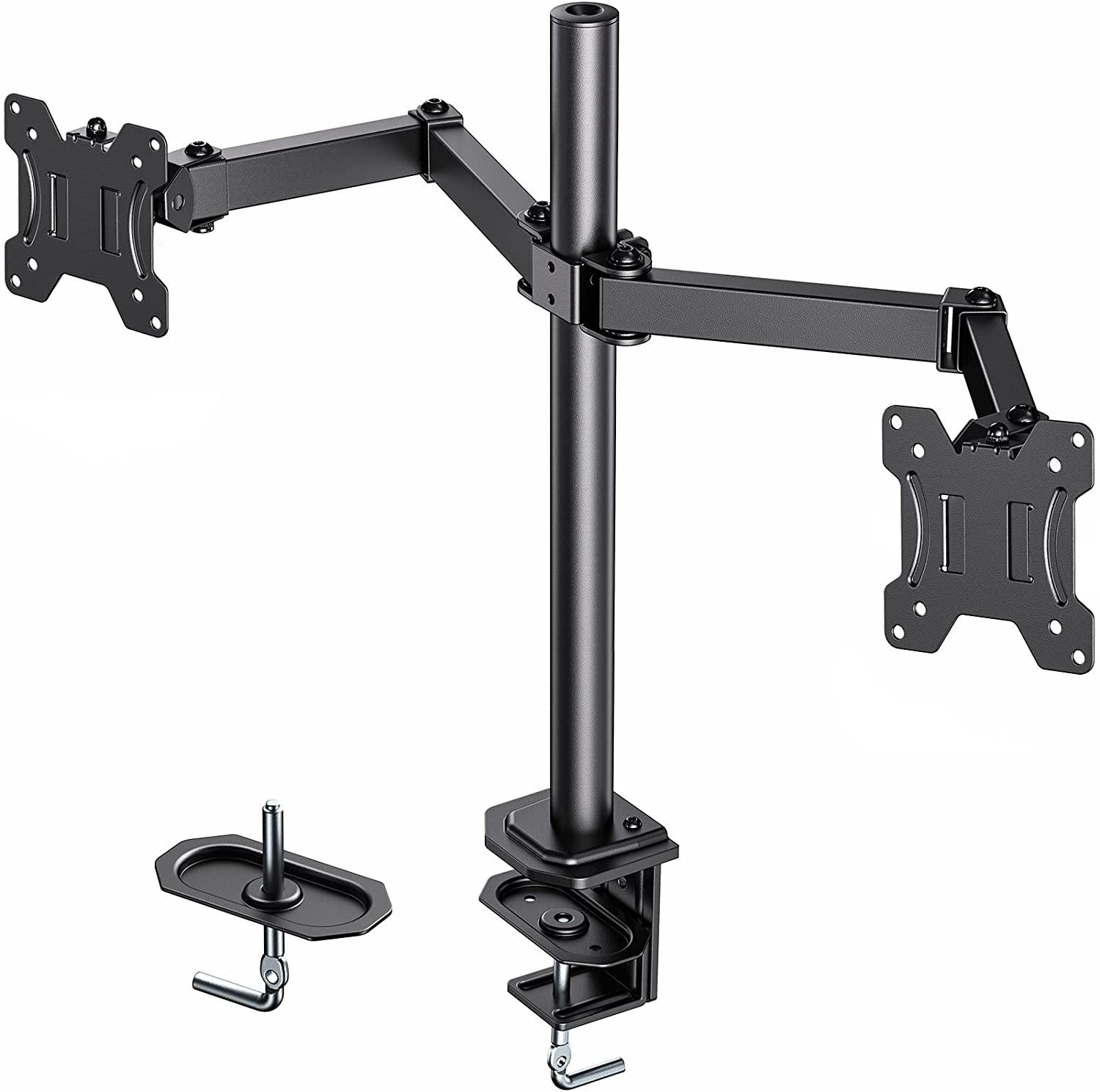 Huanuo Dual Monitor Stand with C Clamp and Base for $14.71