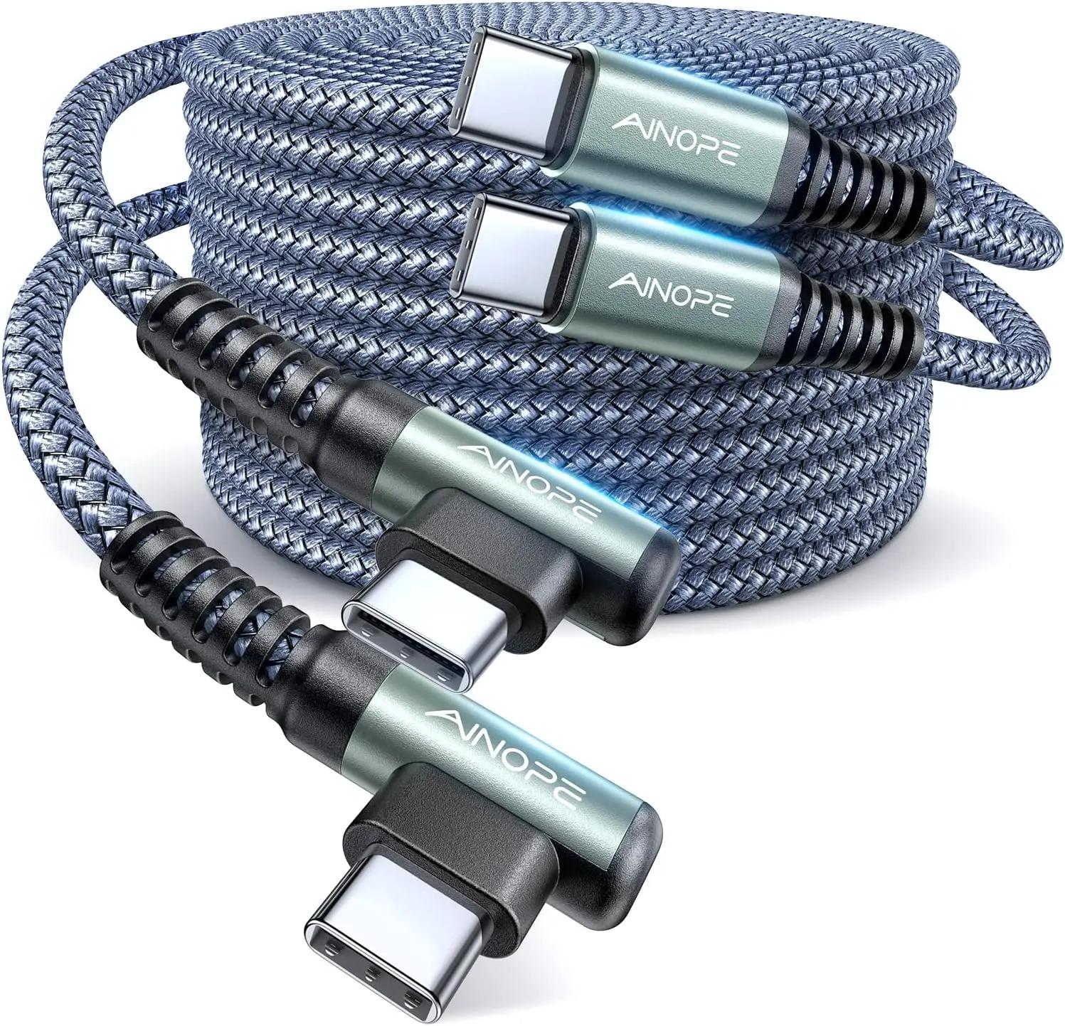 2 Ainope USB-C to USB-C 100W Nylon Braided Charge Cables for $5.18