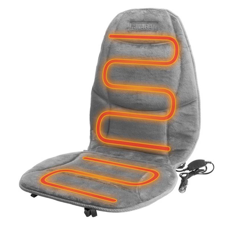 Healthmate 12V Auto Soft Velour Heated Vehicle Seat Cushion for $12