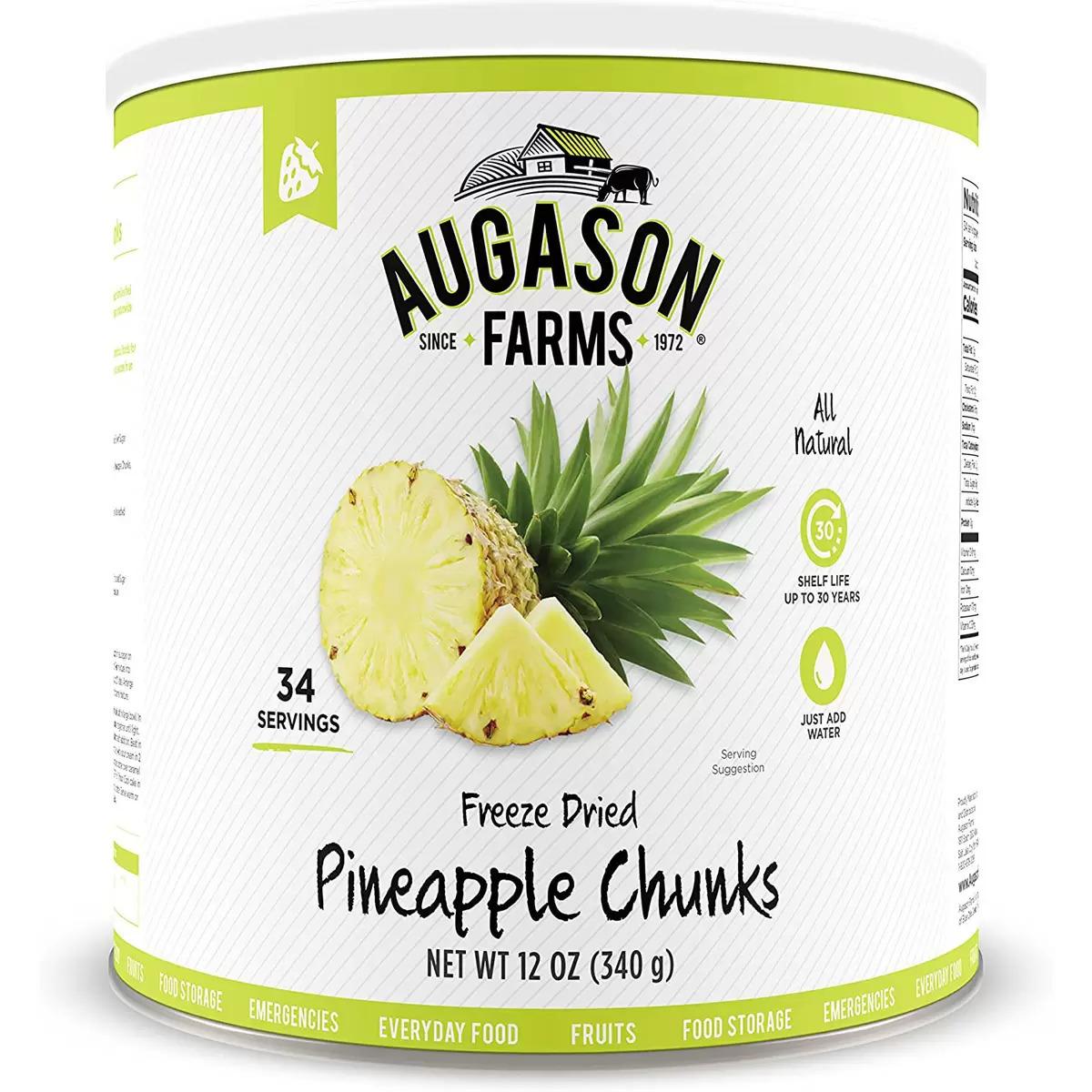 Augason Farms Freeze Dried Pineapple Chunks for $22.53