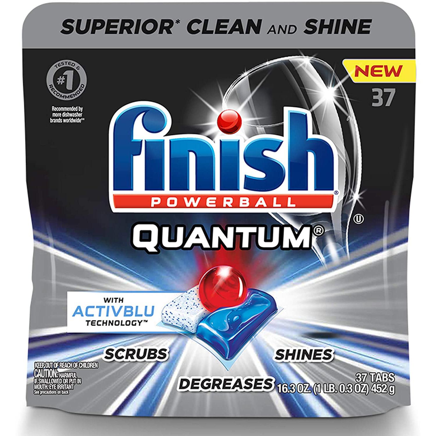 37 Finish Powerball Quantum Dishwasher Detergent Tablets for $7.38 Shipped