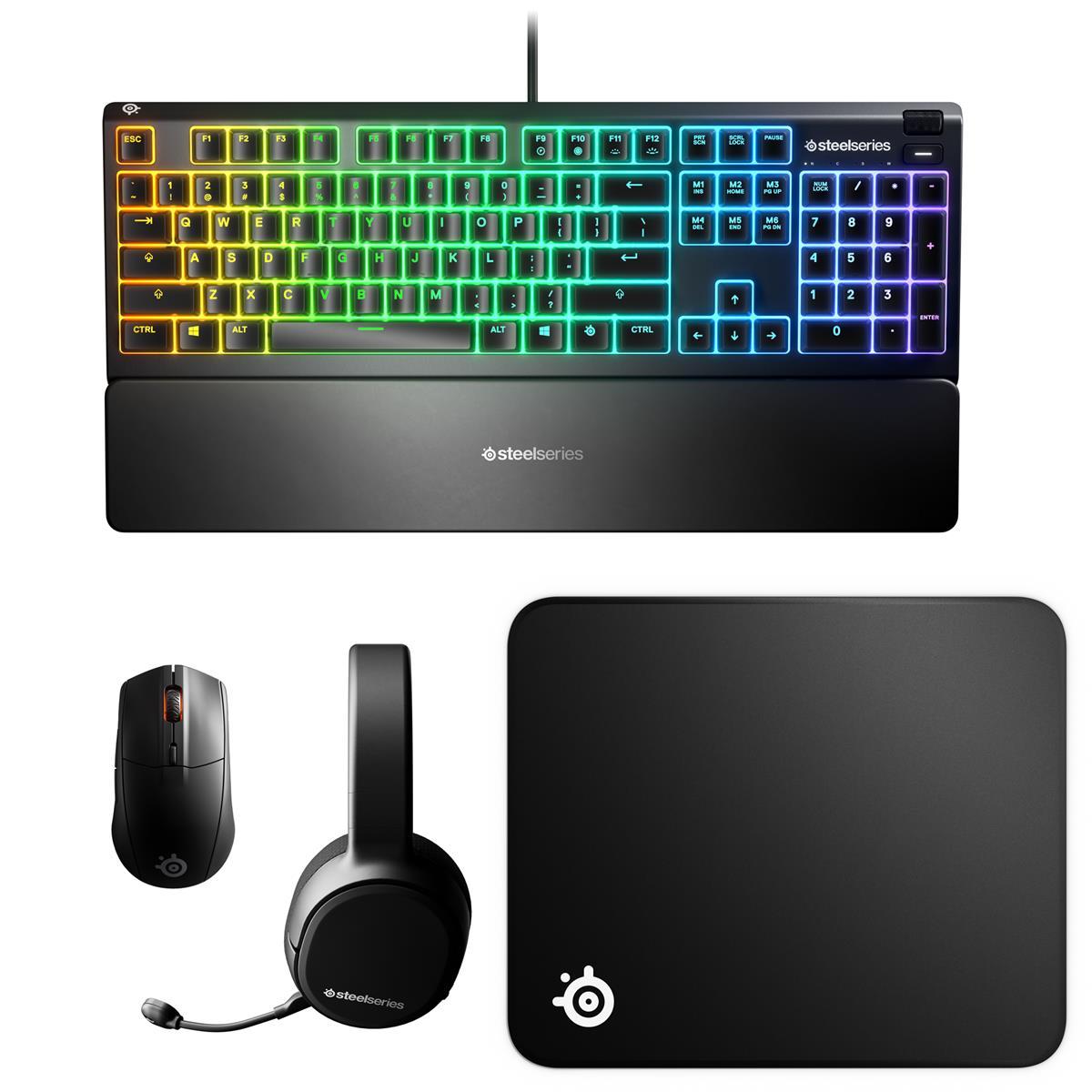 SteelSeries Apex 3 Keyboard with Rival 3 Mouse and Arctis Headset for $79.99 Shipped