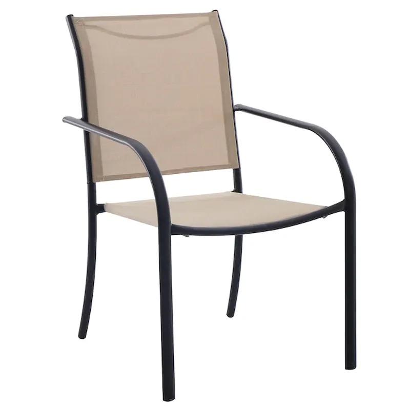 Pelham Bay Stackable Black Metal Frame Stationary Dining Chair for $14