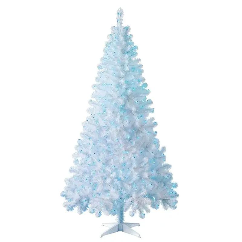 Holiday Time Prelit 300 Blue Incandescent Lights 6.5ft Christmas Tree for $15