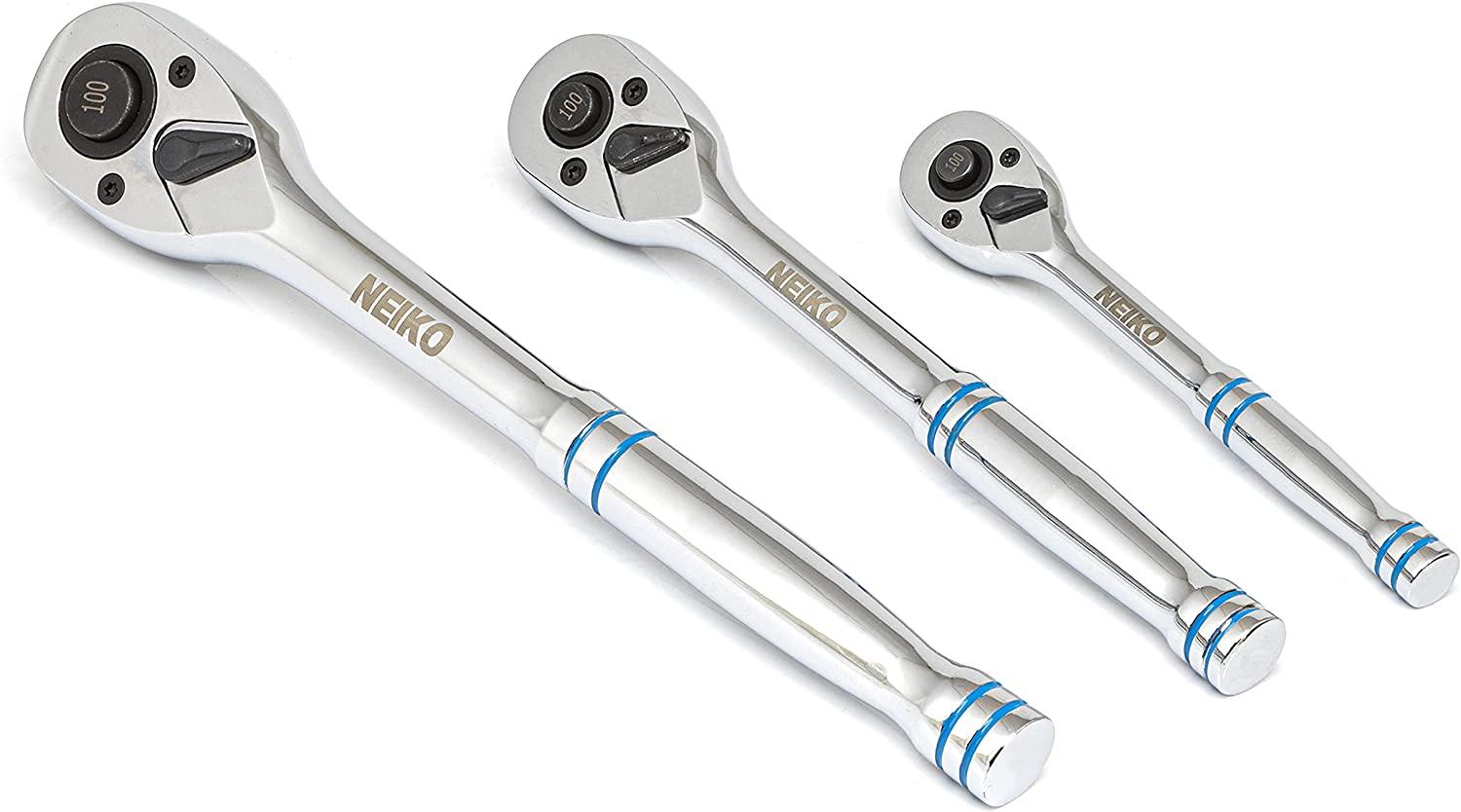 Neiko Quick Release 100 Tooth 3-Piece Ratchet Set for $25.49 Shipped