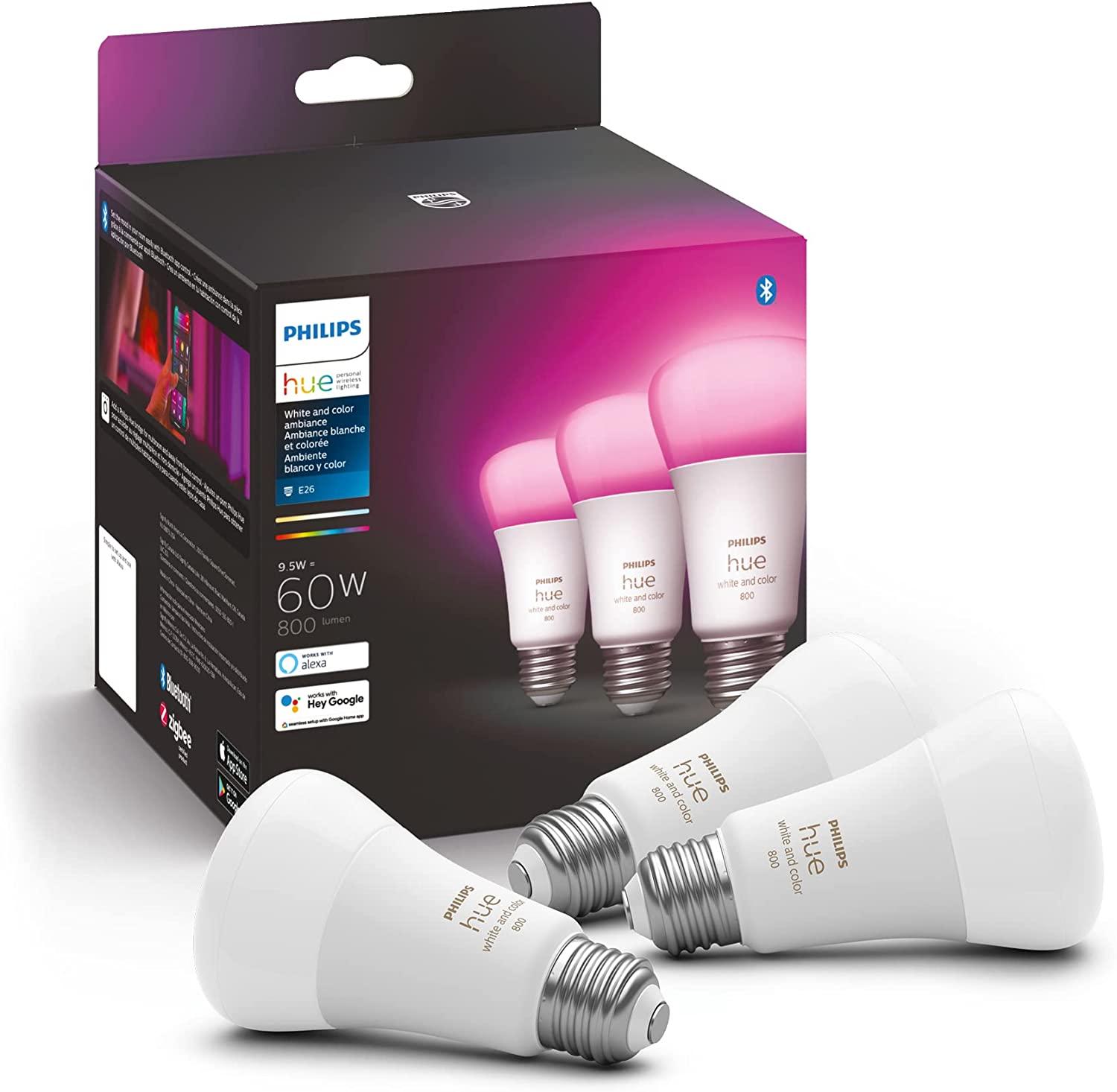 Philips Hue White and Color Ambiance A19 E26 LED Smart Bulb for $67.99 Shipped