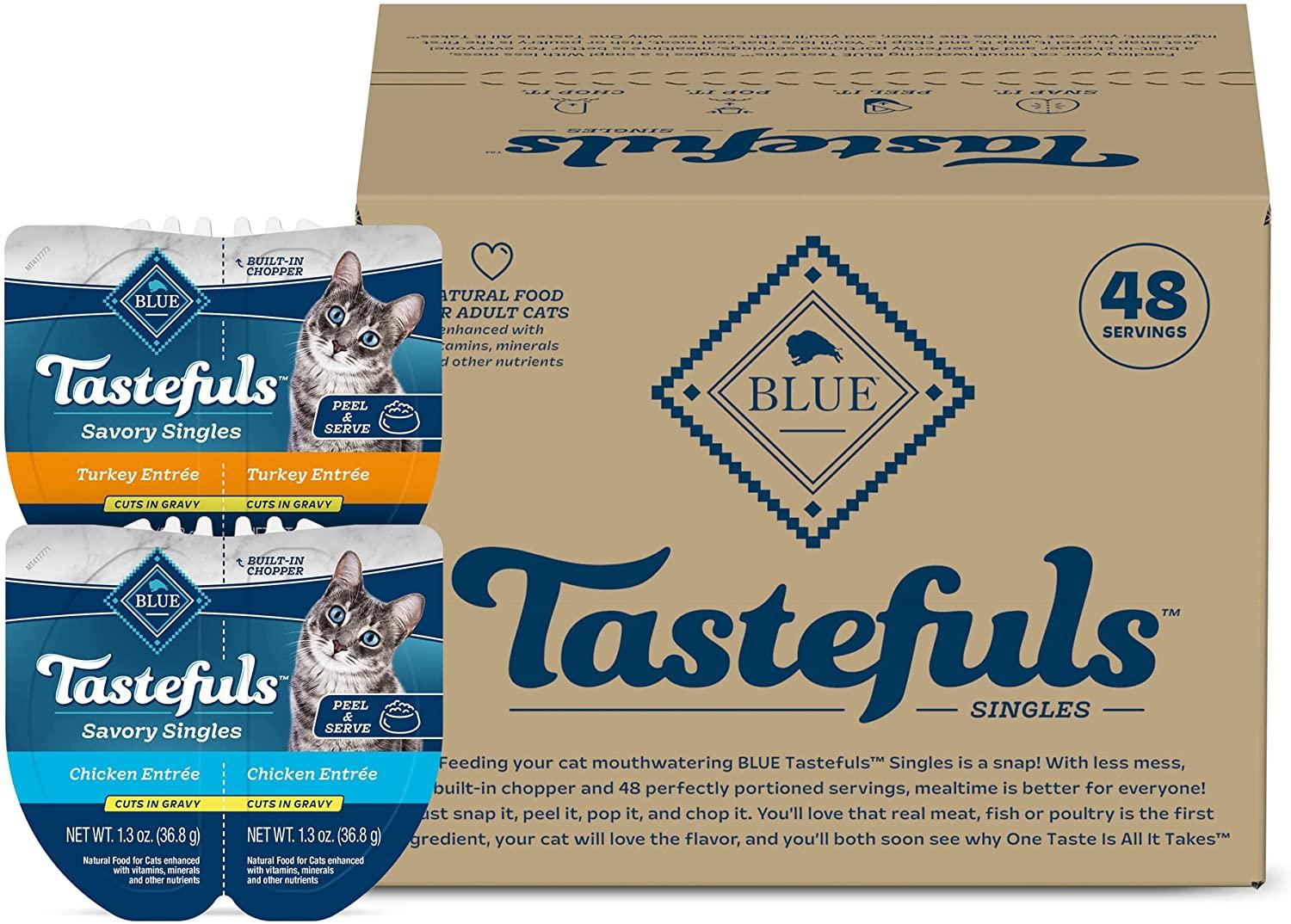 48 Blue Buffalo Tastefuls Savory Singles Wet Cat Food for $20.55 Shipped