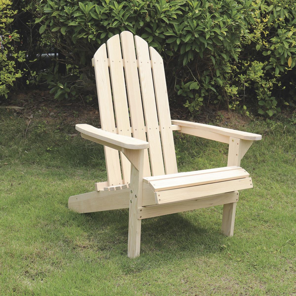 2 northbeam Classic Adirondack Natural Wood Chair Kit for $58 Shipped