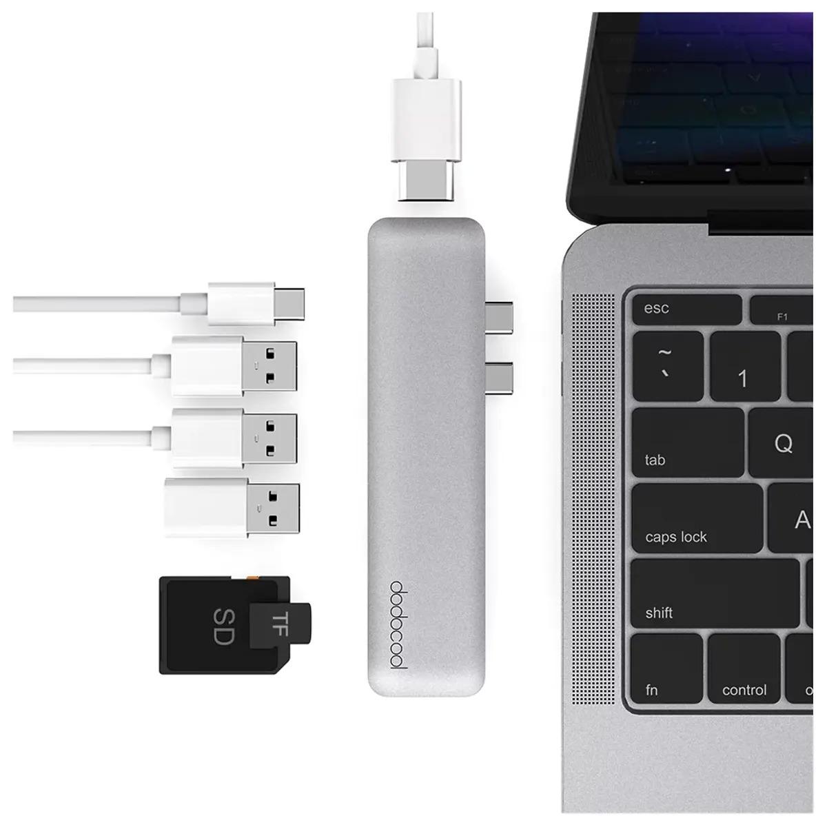 MacBook Pro 7-in-1 Aluminum Alloy USB-C Hub for $9.99